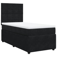 Boxspring met matras fluweel zwart 80x200 cm