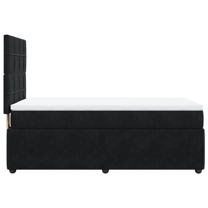 Boxspring met matras fluweel zwart 80x200 cm