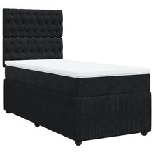 Boxspring met matras fluweel zwart 80x200 cm