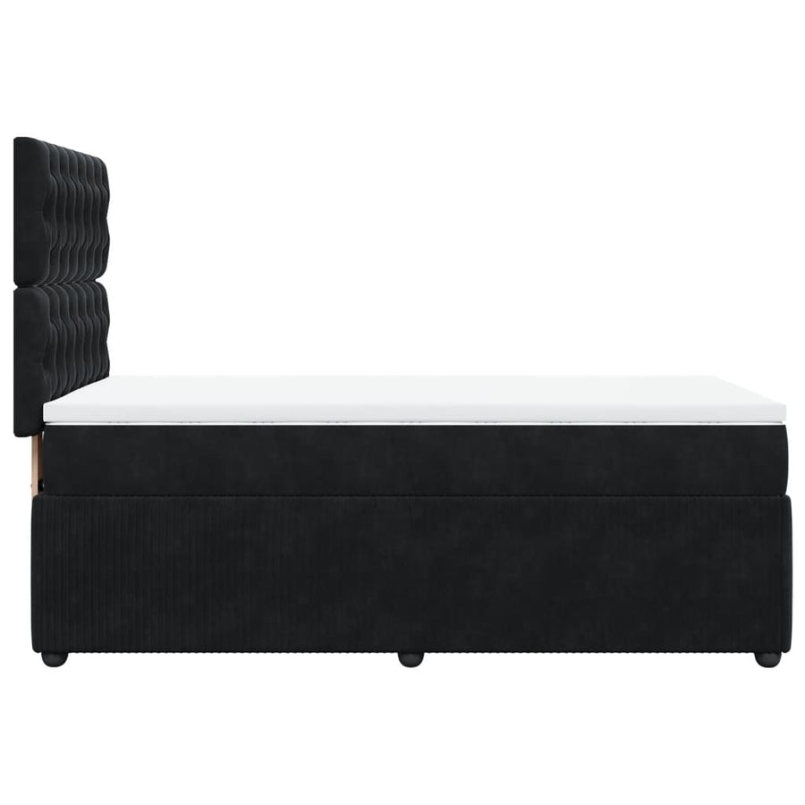 Boxspring met matras fluweel zwart 80x200 cm