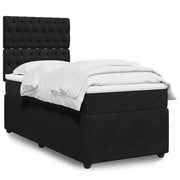 Boxspring 80x200 cm fluweel zwart met matras