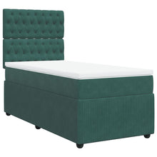 Boxspring met matras fluweel donkergroen 80x200 cm