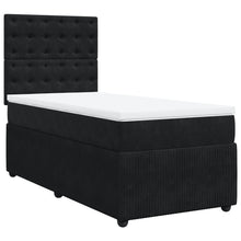 Boxspring met matras fluweel zwart 80x200 cm