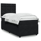 Boxspring 80x200 cm fluweel zwart