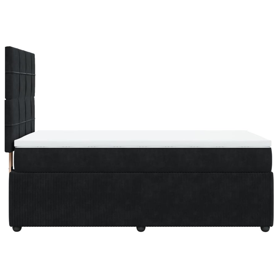 Boxspring met matras fluweel zwart 90x190 cm