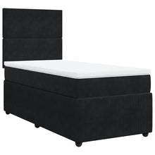 Boxspring met matras fluweel zwart 90x200 cm