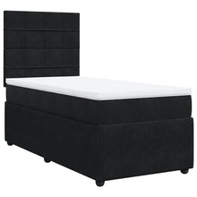 Boxspring met matras fluweel zwart 100x200 cm
