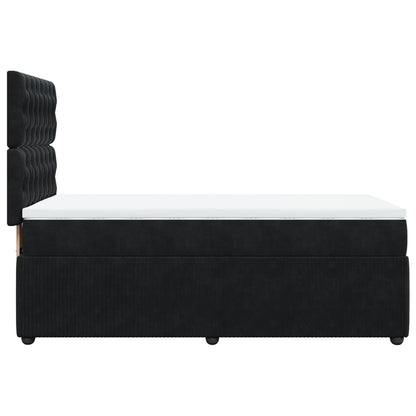 Boxspring met matras fluweel zwart 100x200 cm