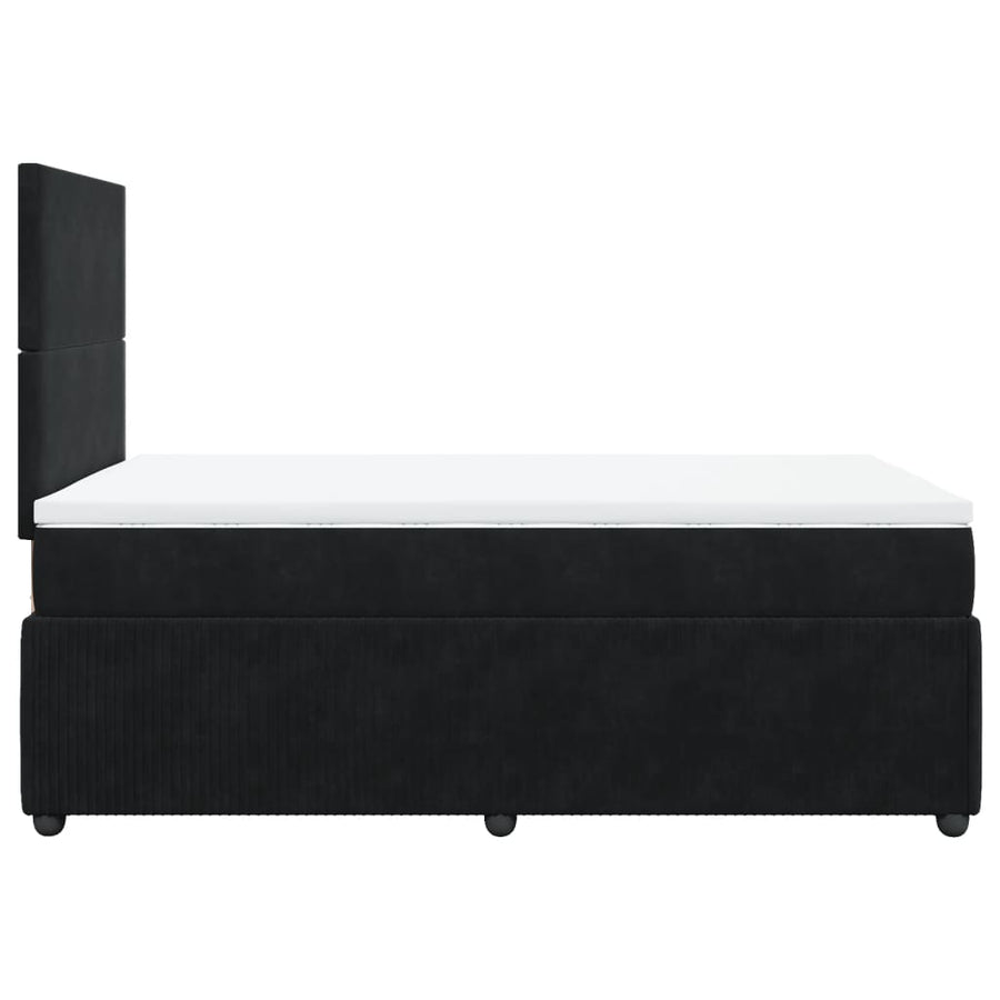 Boxspring met matras fluweel zwart 120x190 cm