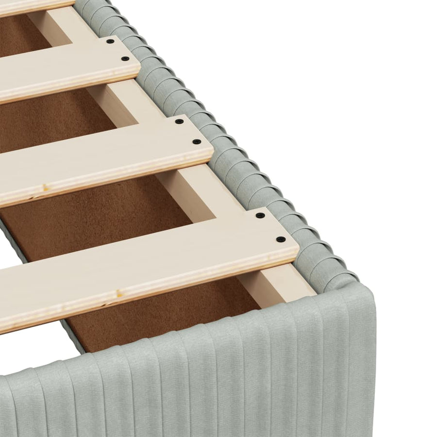 Boxspring met matras fluweel lichtgrijs 120x190 cm