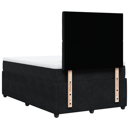 Boxspring met matras fluweel zwart 120x190 cm