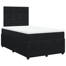 Boxspring met matras fluweel zwart 120x200 cm