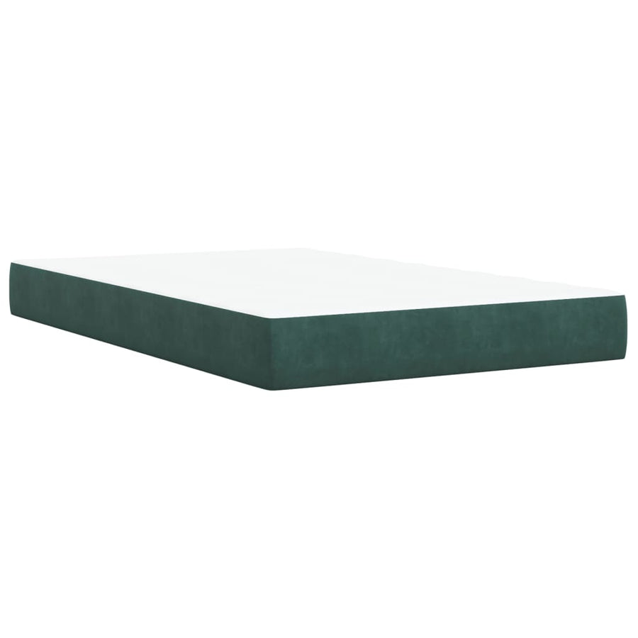 Boxspring met matras fluweel donkergroen 120x200 cm