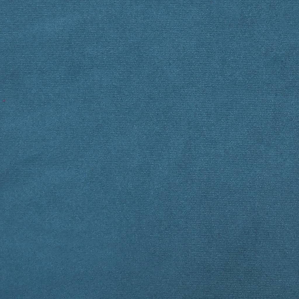 Boxspring met matras fluweel donkerblauw 140x190 cm