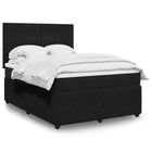 Boxspring met matras 140x200 cm fluweel zwart