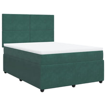 Boxspring met matras fluweel donkergroen 140x200 cm