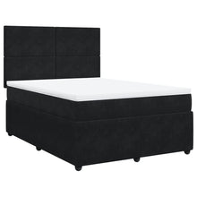 Boxspring met matras fluweel zwart 160x200 cm