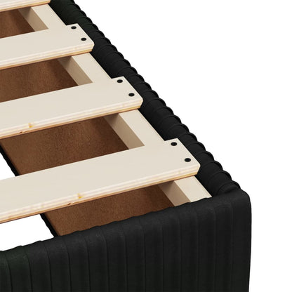 Boxspring met matras fluweel zwart 160x200 cm