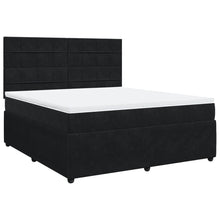 Boxspring met matras fluweel zwart 180x200 cm
