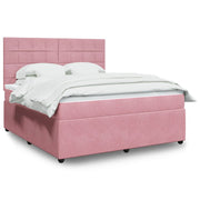 Boxspring 180x200 cm fluweel roze