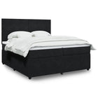 Boxspring bed 200x200 cm fluweel zwart
