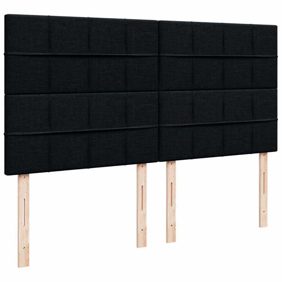 Boxspring met matras fluweel zwart 200x200 cm