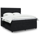Boxspring met matras 200x200 cm zwart