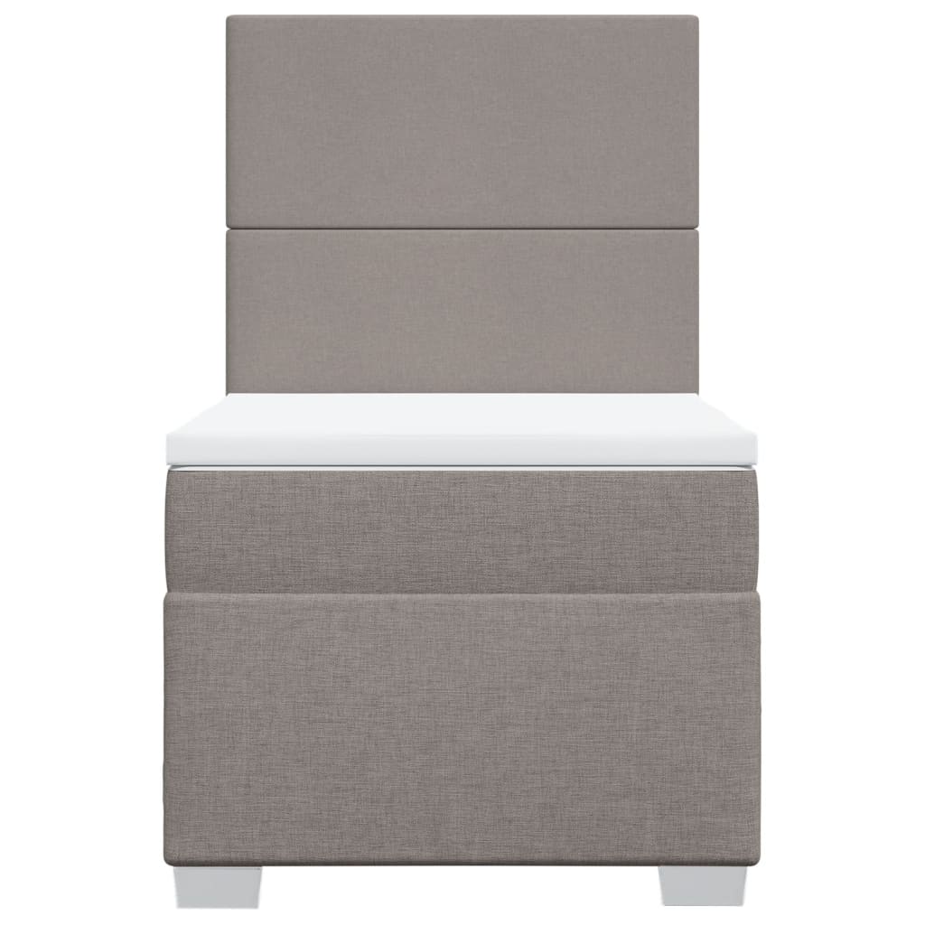 Boxspring met matras stof taupe 80x200 cm