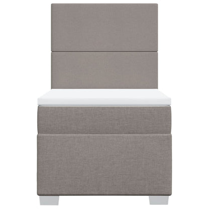 Boxspring met matras stof taupe 80x200 cm