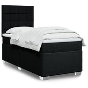 Boxspring met matras 80x200 cm stof zwart