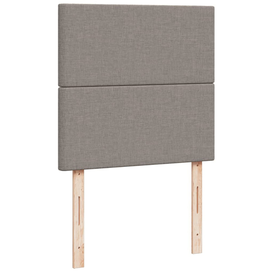 Boxspring met matras stof taupe 90x190 cm