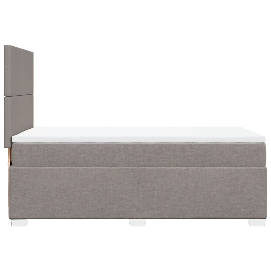 Boxspring met matras stof taupe 90x190 cm