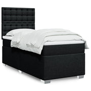 Boxspring 90x190 cm zwart met pocketveringmatras