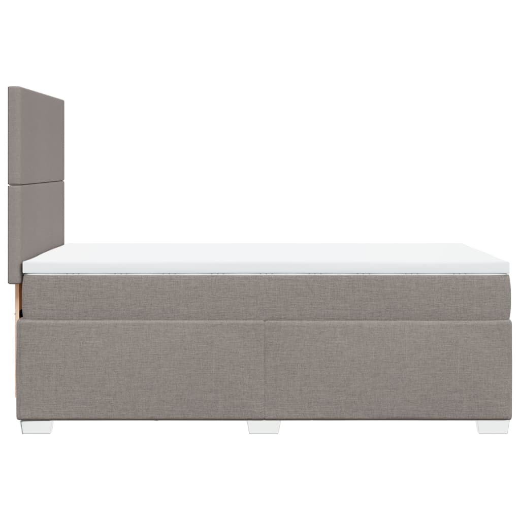 Boxspring met matras stof taupe 90x200 cm