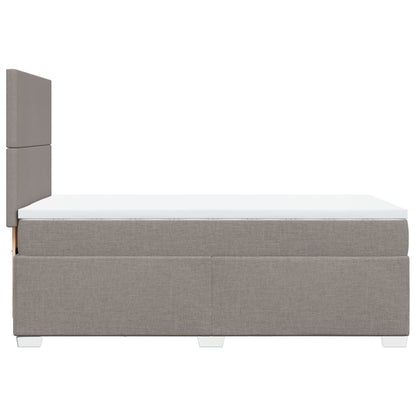 Boxspring met matras stof taupe 90x200 cm