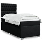Boxspring met matras 90x200 cm zwart
