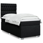 Boxspring met matras 90x200 cm zwart
