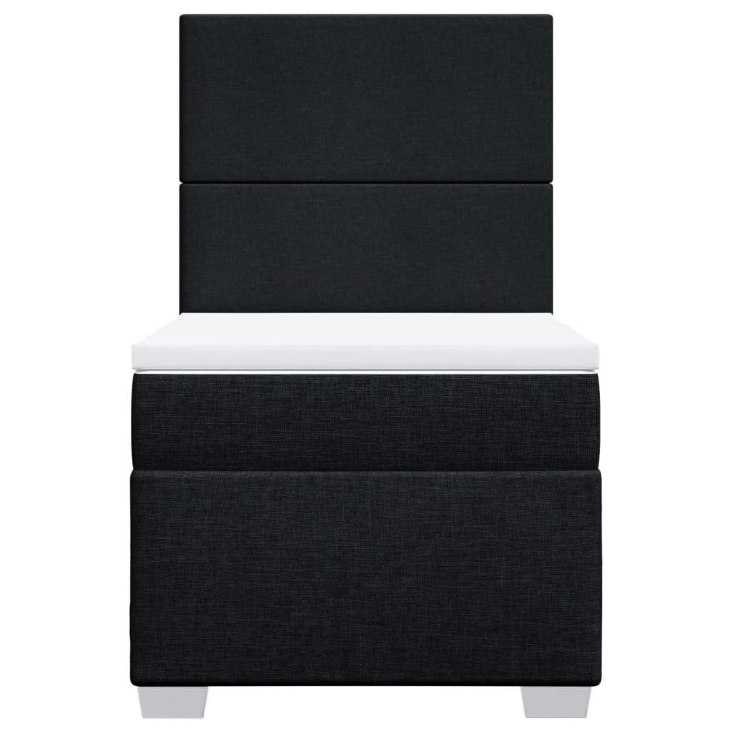 Boxspring met matras stof zwart 100x200 cm