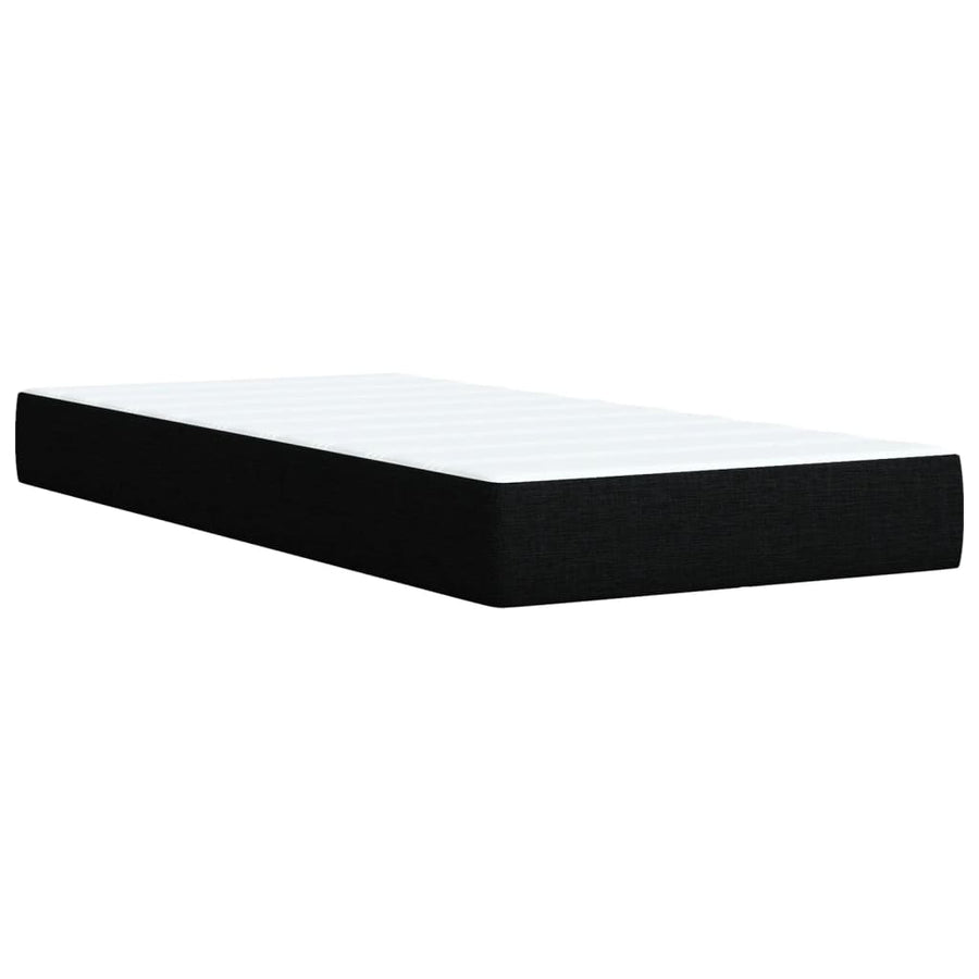 Boxspring met matras stof zwart 100x200 cm
