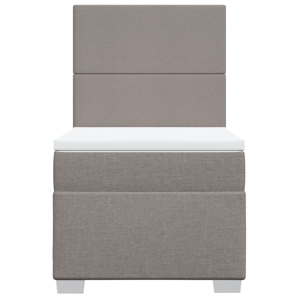Boxspring met matras stof taupe 100x200 cm