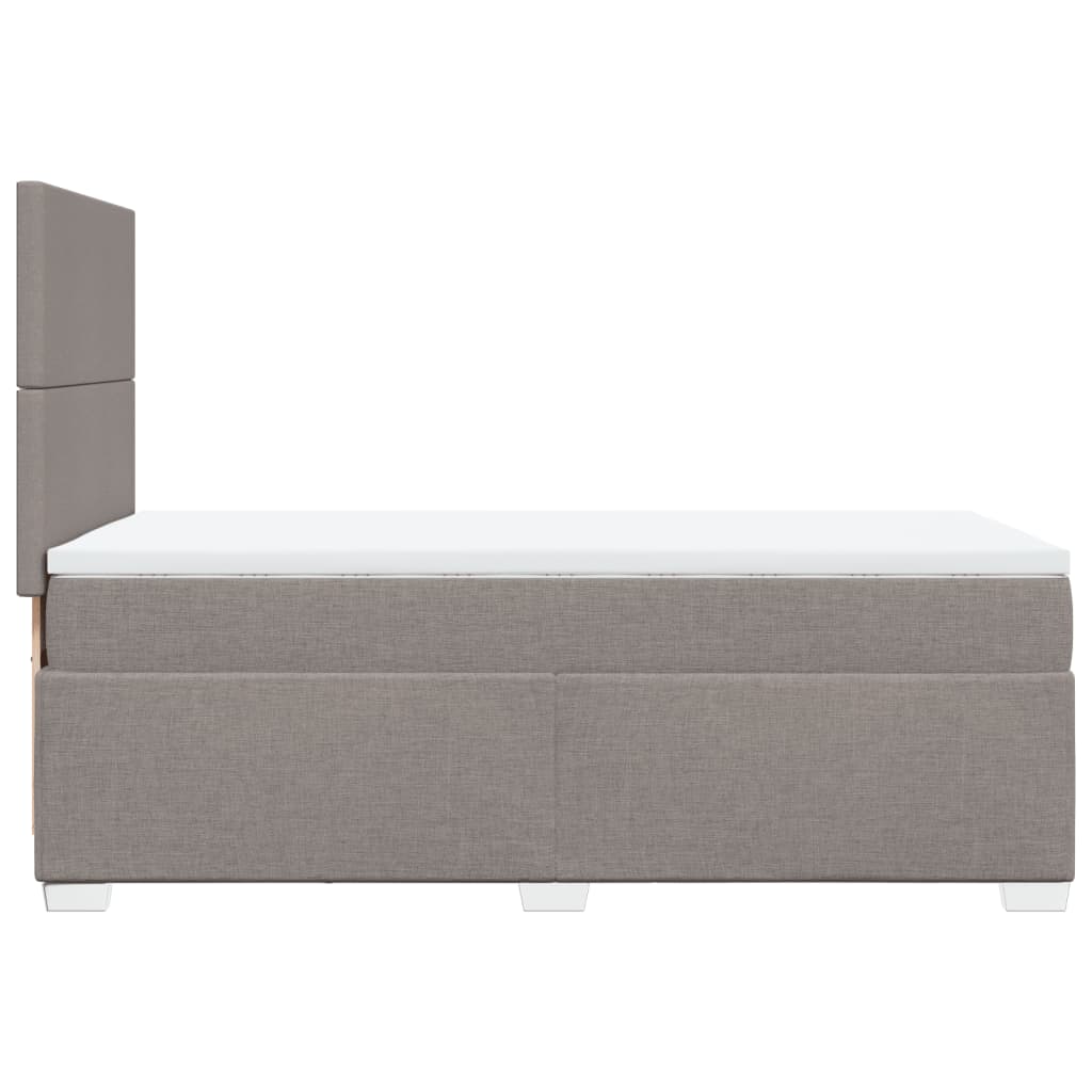 Boxspring met matras stof taupe 100x200 cm