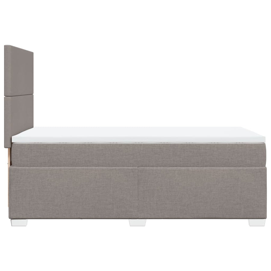 Boxspring met matras stof taupe 100x200 cm