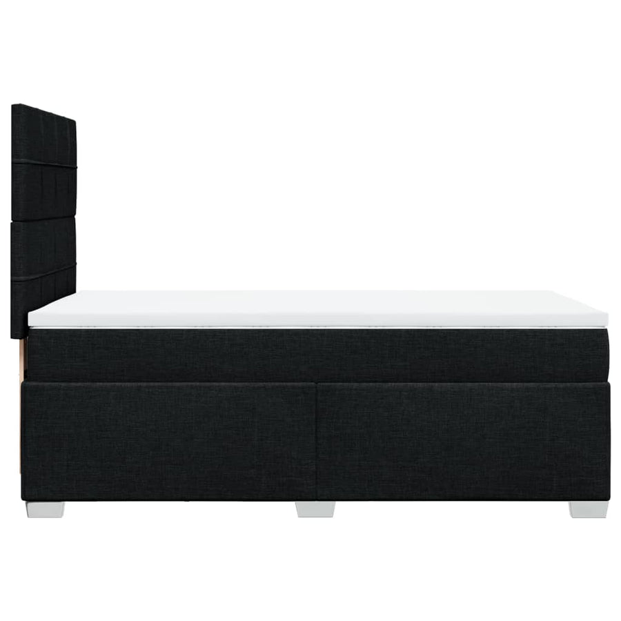 Boxspring met matras stof zwart 100x200 cm