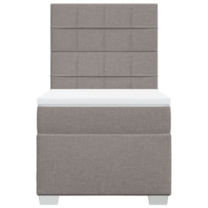 Boxspring met matras stof taupe 100x200 cm