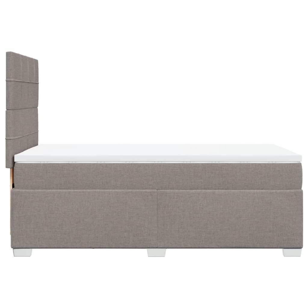 Boxspring met matras stof taupe 100x200 cm