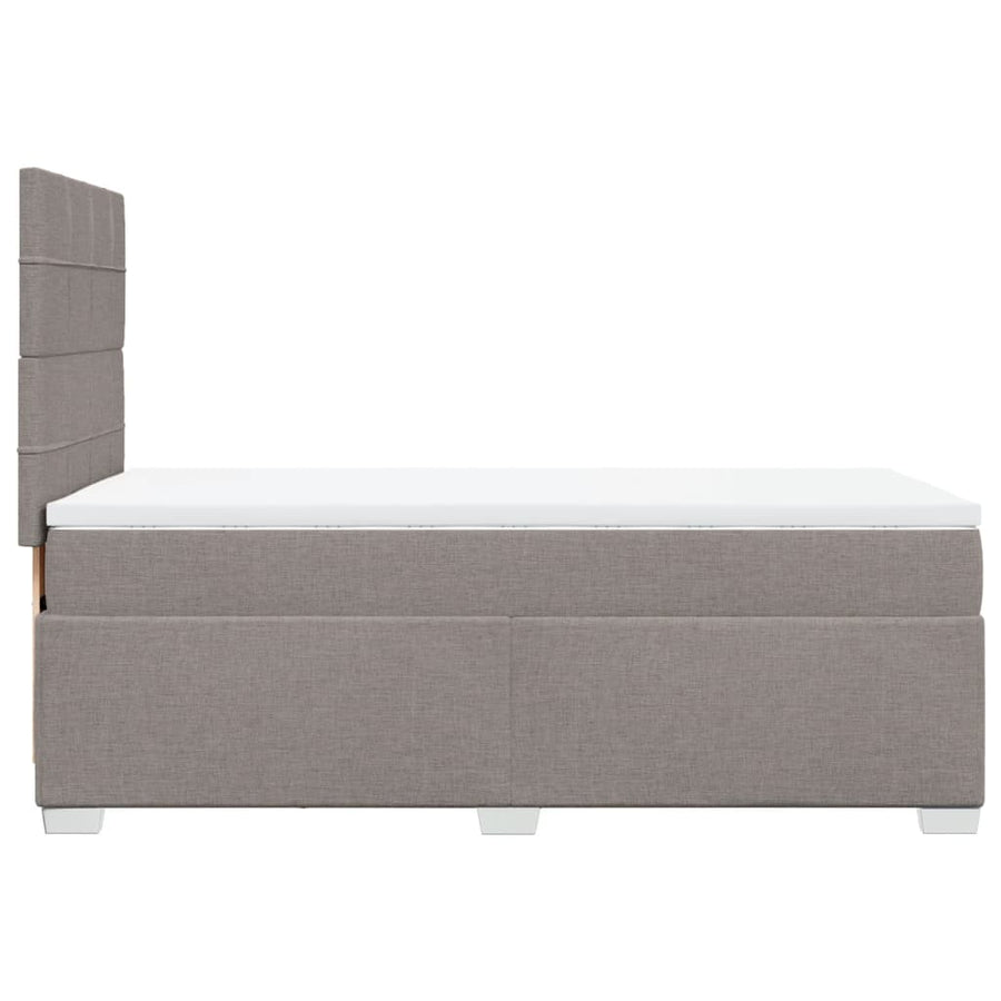 Boxspring met matras stof taupe 100x200 cm