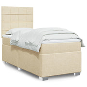 Boxspring met matras 100x200 cm crème