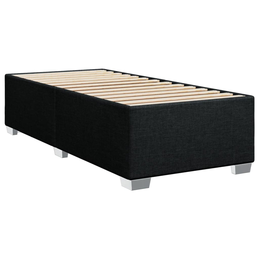 Boxspring met matras stof zwart 100x200 cm