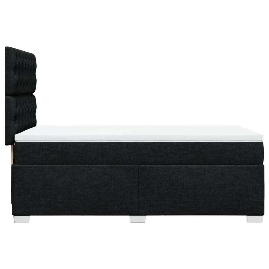 Boxspring met matras stof zwart 100x200 cm