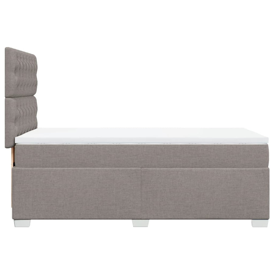 Boxspring met matras stof taupe 100x200 cm